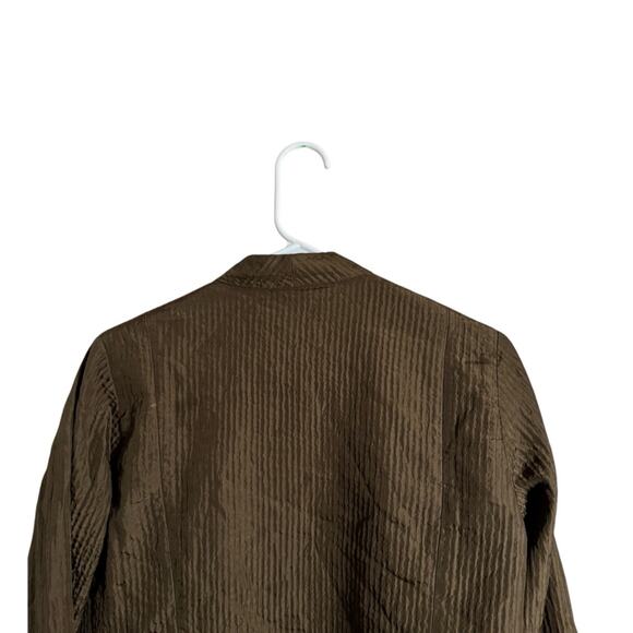 Eileen Fisher 100% Silk Open Front Textured Lightweight Jacket XS - Picture 6 of 11